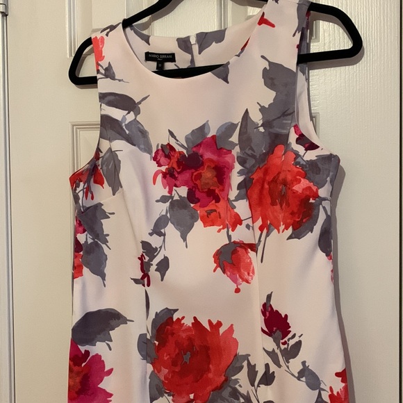 Sleeveless Mario Serrani floral dress size 10 - Picture 2 of 11